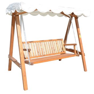 balancin de madera jardin