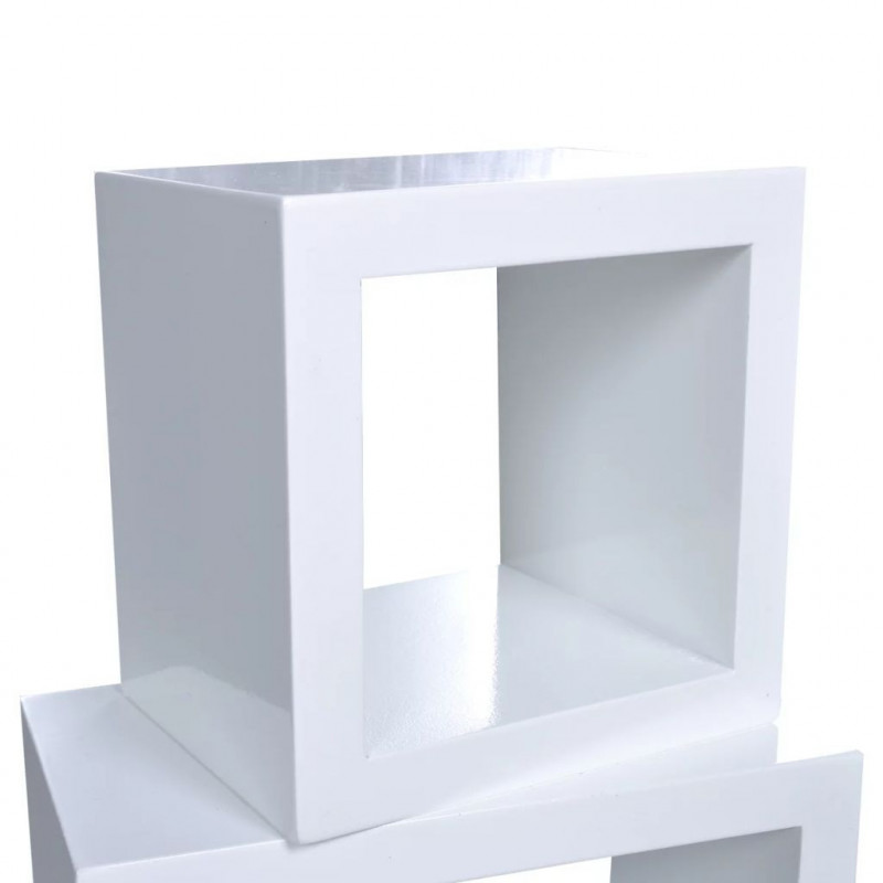Set de 3 estantes en forma de cubo blanco Vida XL 240347 - Comprar barato
