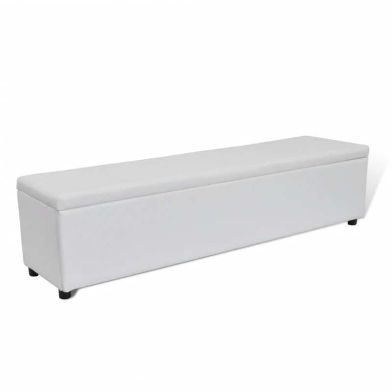 Banco baúl de interior, color blanco, extra largo Vida XL 240482 - Comprar